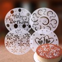 4pcs of Environmental Protection PVC Garland Template Cake Printing Stencil All Kinds of Spray Patterns in Home and Kitchen of Cooking Art