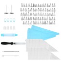 100pcs/set Cake Decorating Supplies Kit Icing Tips Silicone Pastry Bag Plastic Coupler Flower Nails Cake Decorating Pen Cake Spatula Baking Frosting Tools Set for Cakes Cupcakes Cookies Pastry