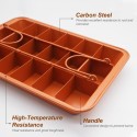 Brownie Pan with Dividers Non-stick Divided Brownie Pan with Removable Loose Bottom Baking Mold Pastry Baking Tool for Birthday Cake Party Dessert Restaurant Kitchen Gadgets Dishwasher Safe