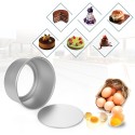 5pcs/set Aluminum Alloy Round Cake Mould Chiffon Cake Baking Pan Pudding Cheesecake Mold Set with Removable Bottom