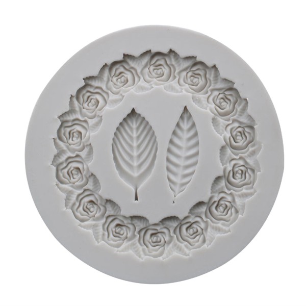 Wreath Leaf Silicone Liquid Mold Kitchen Cake Chocolate DIY Mold Fondant Baking Mold