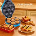 Home Automatic Mini Cake Maker Double-sided Electric Cake Pan Breakfast Machine Multi-Treat Baker 1200W EU Plug