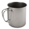 Ultralight Titanium Cup Outdoor Portable Mug Camping Picnic Water Cup with Foldable Handle 300ml / 400ml / 450ml / 750ml