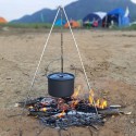 Portable Telescopic Tripod 3 Sections Aluminum Alloy Outdoor Camping Picnic Hanging Pot Holder