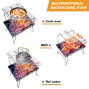 Outdoor Stainless Steel Grill Portable Barbecue Grid BBQ Grill Charcoal Grill for Outdoor Camping Picnic Home Park