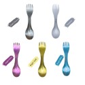 Titanium Spork Ultra Light Spoon Fork Portable Flatware 2 In 1 Camping Utensil for Backpacking Hiking Outdoors