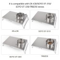 Camping Stove Windscreen Stainless Steel Burner Windshield with Storage Bag for CB-JCB/SOTO ST-310/SOTO ST-330/TRB250