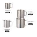 4PCS 304 Stainless Steel Outdoor Camping Cup Set Portable Mountaineering Trekking Cups Travel Hiking Cookware Equipment Accessory