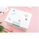 4 Sheets Color Labels Gradient Sticker Cute Stationery Sticker for DIY Scrapbooking Diary Journal Decoration Document Organizing Marking