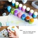 Color Finger Sponge Dauber Art Tool for Painting DIY Scrapbooking Journal Diary Photo Album Decoration Gift Card Making for Ink Pad Stamping