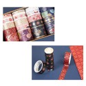 20 Rolls Washi Japanese Paper Tape Gold Foil Masking Tape Decoration Tape 2 Meters for DIY Journals Scrapbooks Gift Wrapping