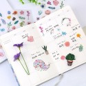 Flower Plants Sticker Self-Adhesive Decoration Stickers Washi Japanese Sticker 6 Sheets/Pack for DIY Decoration Journals Scrapbooks Diary Photo Album