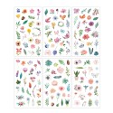 Flower Plants Sticker Self-Adhesive Decoration Stickers Washi Japanese Sticker 6 Sheets/Pack for DIY Decoration Journals Scrapbooks Diary Photo Album