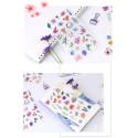 Flower Plants Sticker Self-Adhesive Decoration Stickers Washi Japanese Sticker 6 Sheets/Pack for DIY Decoration Journals Scrapbooks Diary Photo Album