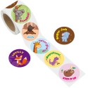 Cute Animal Reward Sticker Incentive Sticker Positive Words Sticker Paper Roll Diameter 38mm for Kid Teacher School Supplies