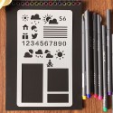 36pcs Children Drawing Stencils Kit PET Material Reusable Painting Template Birthday Gift for DIY Craft Journal Notebook Diary Scrapbooking Card Decoration Wood Burner Pen Tool, 7.0 * 4.0in