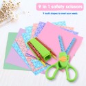 Paper Caft Scissors Set 9 pairs of Decorative Edge Great for DIY Paper Edge Cutting Crafts Scrapbooking Paper Quilling and Kid’s Designs for School Stationary Office Adults