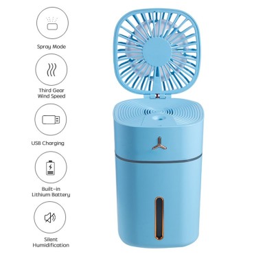 USB 18650 Battery Rechargeable Fan Ventilation Air Conditioning Fans Portable  Cooler Mini Operated Hand Held Cooling Fan for Outdoor Home