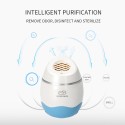 ozobioth Portable Ozone Generator Air Purifier with 2 Timing Modes Desktop Air Cleaner Eliminate Odor Formaldehyde Pollen Particles Rechargable Air Freshener Sterilizer for Room Office Wardrobe Car Pet Bed