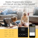 WiFi Smart Thermostat Temperature Controller for Electric Floor Heating 16A Touch Control Weekly Programmable APP/ Voice Control Compatible with Google Home/ Alexa