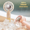 Handheld Cooling Fan Refrigeration Portable Mini Fan 3 Speed Low Noise Personal Fan for Travel Camping Office Home USB Rechargeable Electric Fans