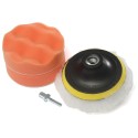 5PCS Large Diameter 4In Sponge Disc Automobile Furniture Polishing Waxing Suit