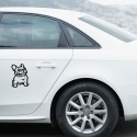 Bulldog Dog Car Sticker Reflective Car Adhesive Tape Styling Decoration