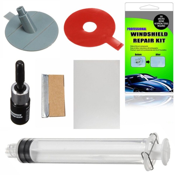 Windshield Repair Kit DIY Car Window Windscreen Glass Scratch Repair Sets for Fix Auto Glass Windshield Crack Chip Scratch