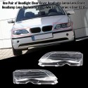 One Pair of Headlight Clear Cover Headlamp Lense Lens Front Headlamp Lens Replacemnt for BMW E46 3-series 4 Door 02-05