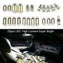 23pcs Super Bright Canbus LED Bulbs 5050 SMD LED Lights Bulb Car Interior Light Dome Light LED MAP Light Door Light Trunk License Plate Lamp Bulb