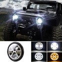 1PCS 7in Round LED Projector Headlight X-Type Hi/Lo Beam Super Bright Headlamp Replacement for Jeep Wrangler JK JKU CJ LJ TJ Hummer H1 H2