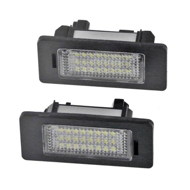 2PCS Car LED License Plate Lamps 24 Beads White Light License Tag Lights Number Plate Lamps Replacement for BMW 1 3 5 X Series