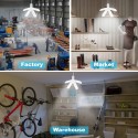 LED Garage Lights- Dimmable Garage Light Ceiling, 6000LM 6500K E27/B22 LED Garage Ceiling Lights with 4 Adjustable Panels for Garages, Workshop,indoor, outdoor, workshop and warehouse, full Area