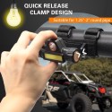 Multifunction LED Dome Light UTV ATV Car Roll Bar Interior Light Waterproof USB Rechargeable Work Lamp for 1.5-2 Inch Roll Bar Cage