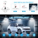 LED Garage Lights- Garage Lights Ceiling, 28W 1500LM 6500-7000K E27/E26 LED Garage Ceiling Lights with 4 Adjustable Panels for Garages, Workshop,indoor, outdoor, workshop and warehouse, full Area