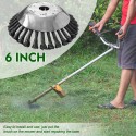 6 inch Grass cutter Trimmer parts General Wear-Resistant Multi-Function steel wire Rust removal Weeding plate Mower Head blade