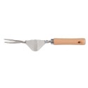 Manual Weeding Stainless Steel Fork Wood Handle Digging Removal Tool Transplanting Root Tool