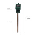 3-in-1 Soil Test PH Moisture Meter Light Tester Garden Plant Flowers Soil Monitor Tool Bonsai Moisture PH Analyzer for Garden Lawn Farm Indoor Outdoor No Battery Needed