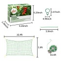 YEGBONG Trellis Netting for Climbing Plants 16 X 6 FT Garden Trellis Netting for Cucumber Vine Fruits Vegetables Tomato With Tie Wire Clips