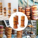 Wooden Donut Wall Bracket Donut Holder Wedding Party Decoration Birthday Supplies