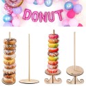 Wooden Donut Wall Bracket Donut Holder Wedding Party Decoration Birthday Supplies