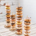 Wooden Donut Wall Bracket Donut Holder Wedding Party Decoration Birthday Supplies