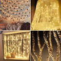 Fairy Lights 393in 100 LEDs String Lights USB IP65 Waterproof Warm White for Xmas,Wedding,Indoor/Outdoor-Silver Wire