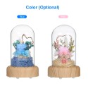 Multifunctional Flower Lamp Rechargeable BT Speaker Music Player Wishing Bottle Preserved Rose in Glass Dome Nightlight Forever Flower Desk Lamp New Year Valentine Mother's Day Birthday Gift for Family Friends Schoolmates