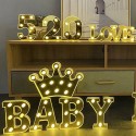 Gold Electroplated Number Lamp Warm White Constant Bright Birthday Party Indoor Decor Night Light