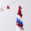 5FT Artificial Tinsel Tree 4th of July Independence Day Tinsel Tree Sequin Star Ornaments Garland Tree for Patriotic Party Decorations