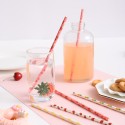 100PCS Degradable Drinking Straws Dot Pattern Disposable Drinking Straws for Home Party Bars Restaurants Cocktail Celebrations