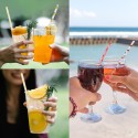 100PCS Degradable Drinking Straws Dot Pattern Disposable Drinking Straws for Home Party Bars Restaurants Cocktail Celebrations