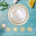 Disposable Tableware Set for 8 Guests Disposable Paper Dinnerware Plates Cups Napkins for Birthday Camping Picnics Party