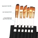 Artist Paint Brush Set 15 different Shapes & Sizes Paintbrushes Wood Handles No Shed Hairs with Free Painting Knife&Sponge For Creative Body Paint Acrylics Oil Painting